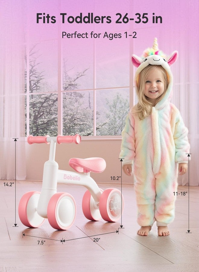 بابيليو دراجة التوازن يونيكورن ماجيك رايدر من بابيليو، هدية مثالية للفتيات من عمر سنة إلى سنتين - دراجة توازن للأطفال من عمر 12 إلى 24 شهرًا، عجلات بإضاءة ملونة، هدية عيد الميلاد الأول للفتيات، لون وردي - Image 5